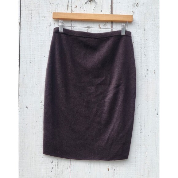 Eileen Fisher Women's Brown 100% Wool Knit Knee Length Skirt Sz PS - Picture 2 of 4